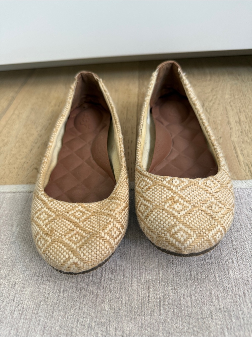 Reef Beige Woven Ballet Flats